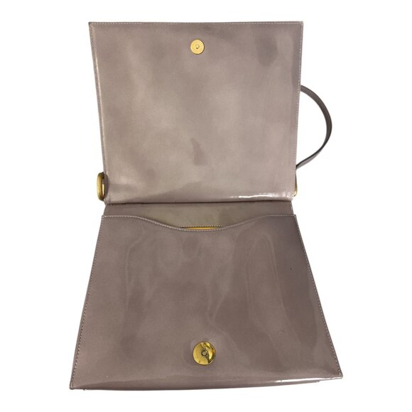 Christian Lacroix Paris Mauve Patent Leather Shoulder Bag with Gold Hardware - Picture 8 of 12